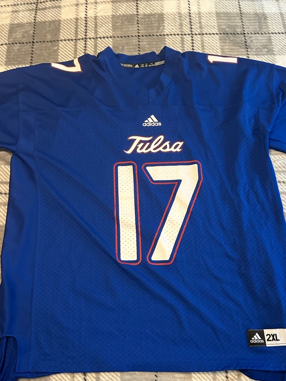 University Of Tulsa #17 Adidas Blue Football Jersey Men’s Size 2XL